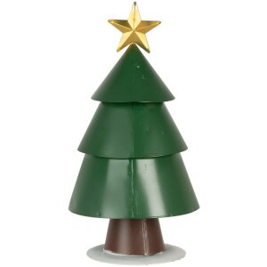 Clayre & Eef Cassetta delle lettere di Natale Lettere a Babbo Natale verde Ø18x35cm