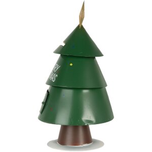 Clayre & Eef Cassetta delle lettere di Natale Lettere a Babbo Natale verde Ø18x35cm