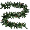 Ghirlanda decorativa Clayre & Eef Verde Rosso 270x7x7 cm Stile Country Natale