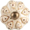 Clayre & Eef Pomolo per porta in ceramica Boho Beige Brown Ø4x3 cm