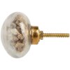 Clayre & Eef pomello per porta in vetro conchiglia beige Ø5x4 cm casa di campagna nautica