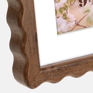 ZEP Cornice in legno Lione Brown Nature da 13x18 a 30x40 Passepartout Vintage