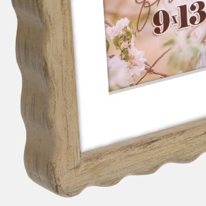 ZEP Cornice in legno Lione Brown Nature da 13x18 a 30x40 Passepartout Vintage