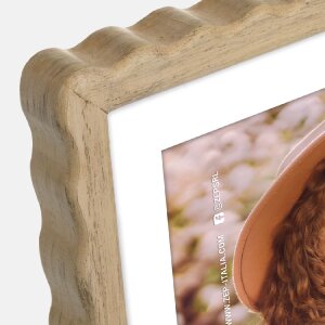 ZEP Cornice in legno Lione Brown Nature da 13x18 a 30x40 Passepartout Vintage