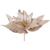 Clayre & Eef 66127 Decorazione natalizia Fiore Beige Oro Ø 50x62 cm