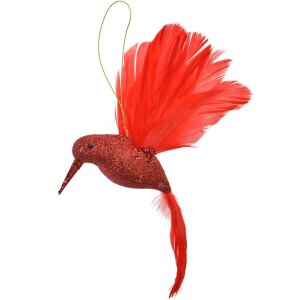 Clayre & Eef 66141 Cartellino natalizio uccello rosso...