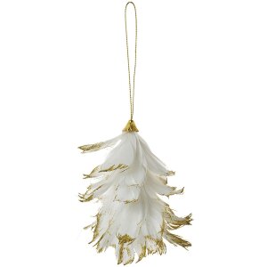 Appendiabiti Clayre & Eef fiore bianco-oro 14x11x7 cm...