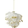 Clayre & Eef Appendino Fiore Bianco-Oro 12x12x12 cm Appendino decorativo in stile country