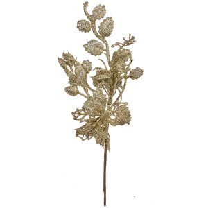 Clayre & Eef Ramo decorativo color oro 12x6x27 cm...