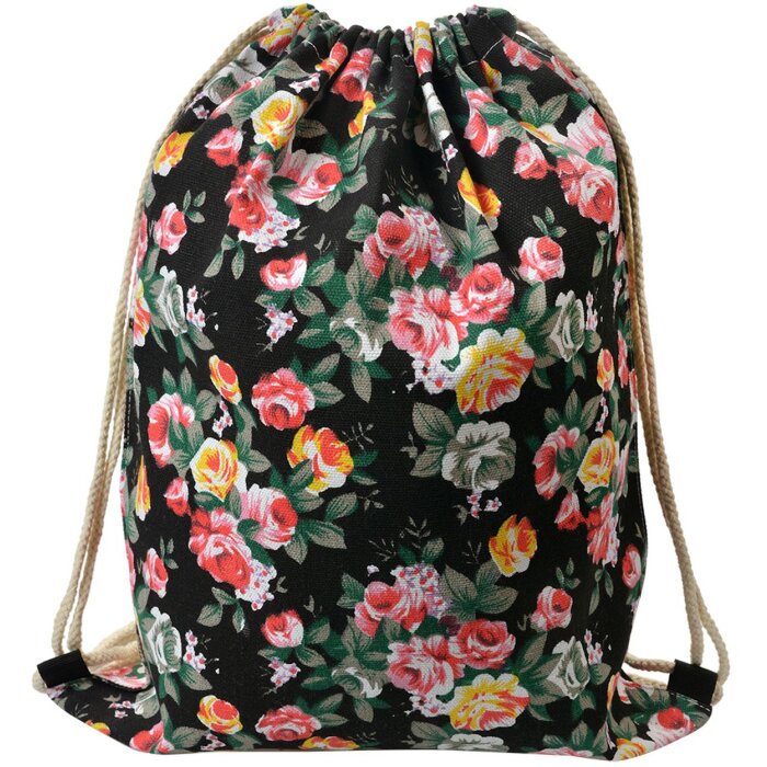 Juleeze JZBG0307 Zaino Floral Chic Nero 34x1x43 cm