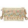 Juleeze JZBG0320 Borsa beige 30x3x18 cm Pochette Boho con ricamo