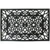 Tappeto per porta Clayre & Eef MC270 Nero 60x40x1 cm Gomma Rettangolare Classico
