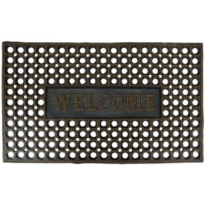 Clayre & Eef MC272 Tappeto per porta nero oro 75x45x1...
