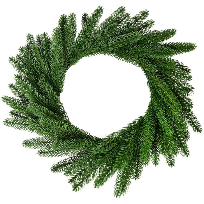Clayre & Eef 66065 Ghirlanda natalizia verde Ø55x7 cm Decorazione in plastica
