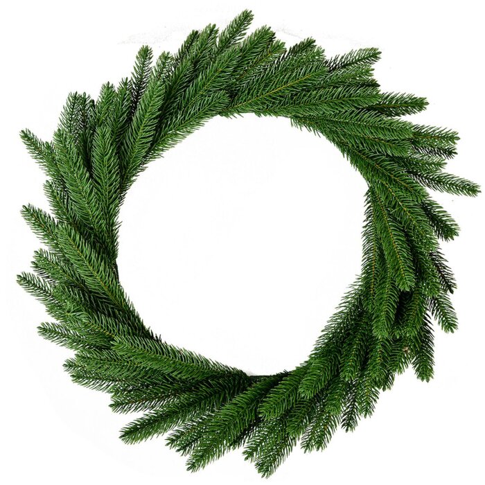 Clayre & Eef ghirlanda natalizia verde Ø63x7cm ghirlanda decorativa in plastica festosa