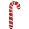 Ornamento natalizio Clayre & Eef bastoncino di zucchero rosso bianco 17 cm plastica