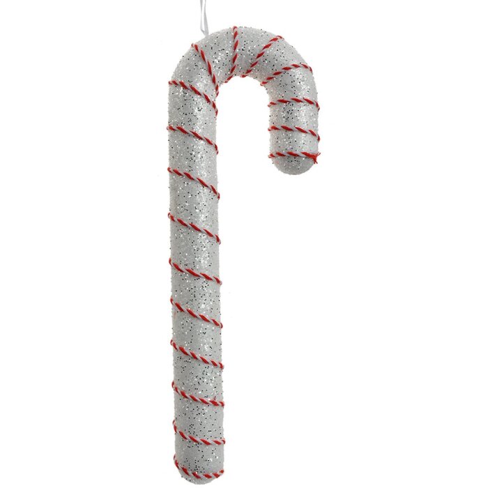 Clayre & Eef 66185 Ciondolo a forma di bastoncino di zucchero bianco rosso 11x4x33 cm