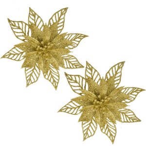 Clayre & Eef decorazione natalizia fiore oro...