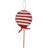 Clayre & Eef Decorazione natalizia Lecca-lecca rosso bianco 14x4x30 cm