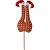 Clayre & Eef 66196 Gambe di elfo di Natale Decorazione Rosso Verde Crema 67cm
