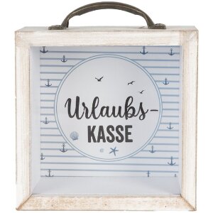 Clayre & Eef 65878 Salvadanaio bianco 15x8x18 cm...