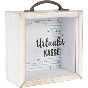 Clayre & Eef 65878 Salvadanaio bianco 15x8x18 cm...