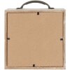 Clayre & Eef 65878 Salvadanaio bianco 15x8x18 cm Stile country MDF vetro