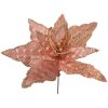 Clayre & Eef 66123 Decorazione natalizia Fiore rosa color oro Ø 44x58 cm Plastica