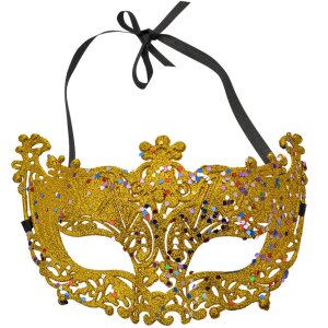 Clayre & Eef 66192 Maschera color oro 18x8x11 cm...