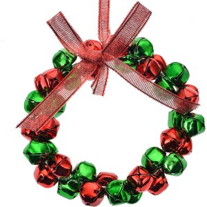 Clayre & Eef 66202 Decorazione Ciondolo Corona Rosso Verde Ø 11x2 cm