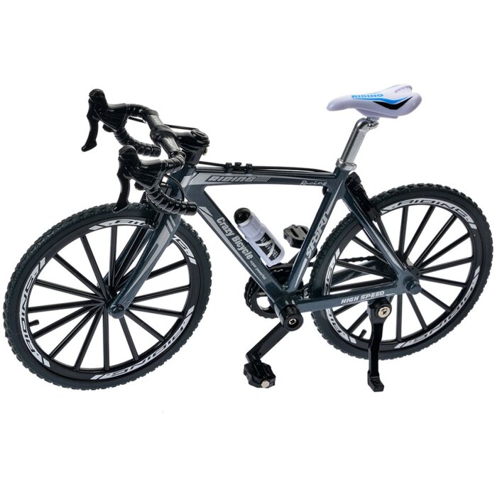 Clayre & Eef 66203 Modello Bicicletta Grigio Nero 20x5x12 cm Decorazione in Ferro e Plastica