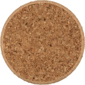 Vetro Clayre & Eef Campana di vetro Ø5x10cm Trasparente con fondo in sughero Deco