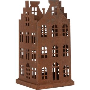 Clayre & Eef 6Y5775 Set di 2 decorazioni in metallo marrone stile country 11x11x21cm