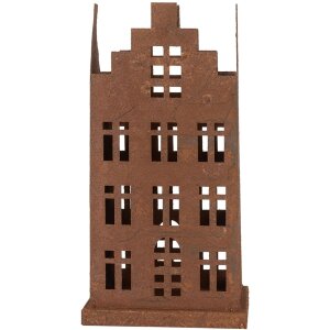 Clayre & Eef 6Y5775 Set di 2 decorazioni in metallo marrone stile country 11x11x21cm