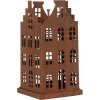 Clayre & Eef 6Y5775 Set di 2 decorazioni in metallo marrone stile country 11x11x21cm