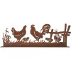 Clayre & Eef 6Y5778 Decorazione Pollo con Gallo Marrone 41x5x14 cm Stile Country