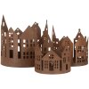 Clayre & Eef 6Y5784 Set di 3 casette da decorazione in stile country con finitura marrone ruggine