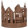 Clayre & Eef 6Y5784 Set di 3 casette da decorazione in stile country con finitura marrone ruggine