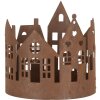 Clayre & Eef 6Y5784 Set di 3 casette da decorazione in stile country con finitura marrone ruggine