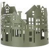 Clayre & Eef 6Y5788 Set di 3 casette di decorazione in stile country in metallo verde