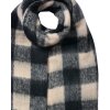 Juleeze JZSC0819Z Sciarpa nero-beige 39x200 cm con frange a quadri