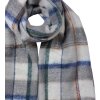 Juleeze JZSC0824G Sciarpa Grigio Verde 50x200 cm a quadri con frange