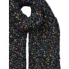 Juleeze JZSC0829Z Sciarpa nera 14x146 cm Sintetico con accenti colorati