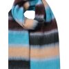 Juleeze JZSC0832BL Sciarpa Blu Nero 37x210 cm Frange Donna