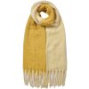 Juleeze JZSC0835Y Sciarpa gialla 40x240 cm con frange Sintetico Donna