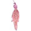 Clayre & Eef 66139 Decorazione Uccello Rosa 30x7x10 cm Decorazione natalizia in plastica