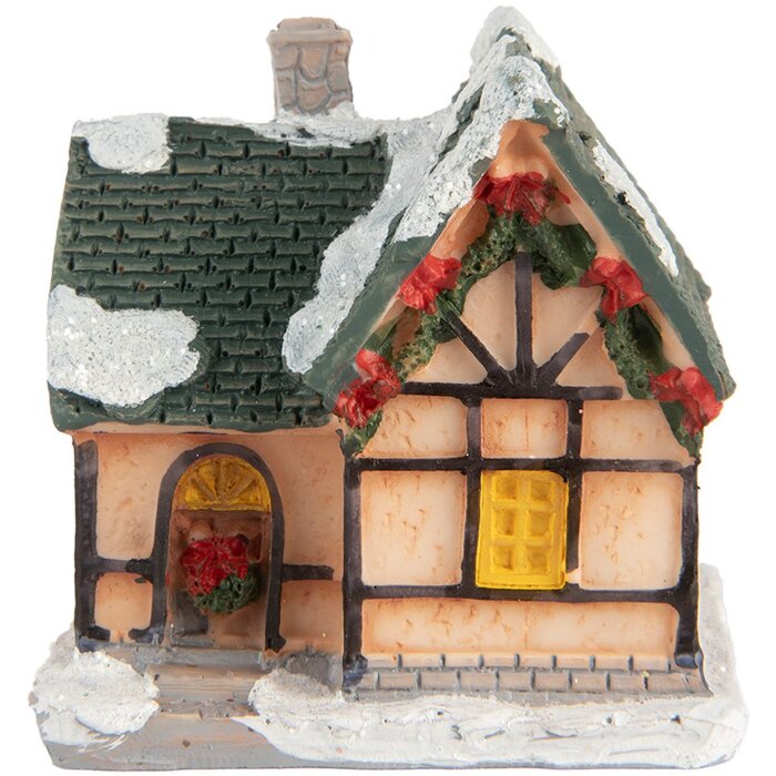 Clayre & Eef 6PR5733 Decorazione Casa con LED Arancione Verde 6x5x6 cm