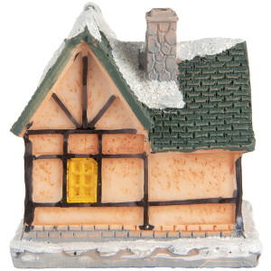 Clayre & Eef 6PR5733 Decorazione Casa con LED Arancione Verde 6x5x6 cm