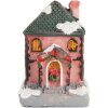 Clayre & Eef 6PR5734 Decorazione Casa con LED Rosa Grigio 4x5x6 cm