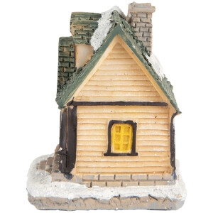 Clayre & Eef 6PR5735 Decorazione Casa LED Beige Verde 5x5x6 cm